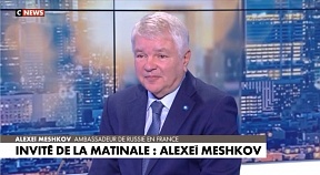 Alexey Meshkov, Ambassadeur de Russie en France sur CNEWS, le 4 octobre 2022 Alexey Meshkov, Ambassadeur de Russie en France sur CNEWS, le 4 octobre 2022
