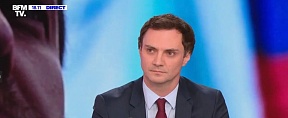 Alexander Makogonov, porte-parole de l'ambassade de Russie en France, accordée à BFMTV le 20 février 2024