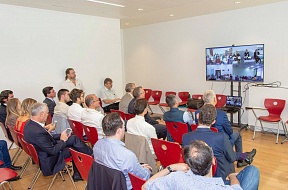 Sur la vidéo-conférence interactive avec la participation d'étudiants français et russes, Paris,12 septembre 2018