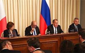 Allocution et réponses à la presse de Sergueï Lavrov à l'issue des pourparlers franco-russes au format "2+2"