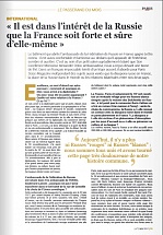 Interview de l'Ambassadeur de Russie en France M. Alexandre Orlov au magazine indépendant Paris seize, 2 mai 2017