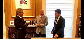 Rencontre de l’Ambassadeur de la Fédération de Russie en République Française et auprès de la Principauté de Monaco Alexey Meshkov avec Christian Estrosi et Bernard Gonzalez