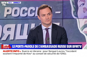  Alexander Makogonov, porte-parole de l'ambassade de Russie en France, a fait le point sur le conflit ukrainien sur BFMTV