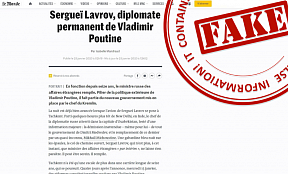 Refus du quotidien Le Monde de publier un démenti de la fausse information concernant le Ministère russe des Affaires étrangères